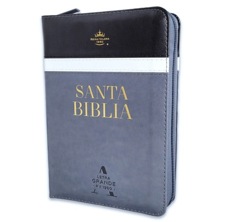 Biblia RVR60 045cz PJR 10 pts Tricolor negro/blanco/gris Tamaño Portátil