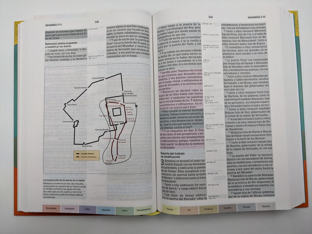 Biblia de estudio Arcoiris RVR60 Tapa dura (Nueva edición)