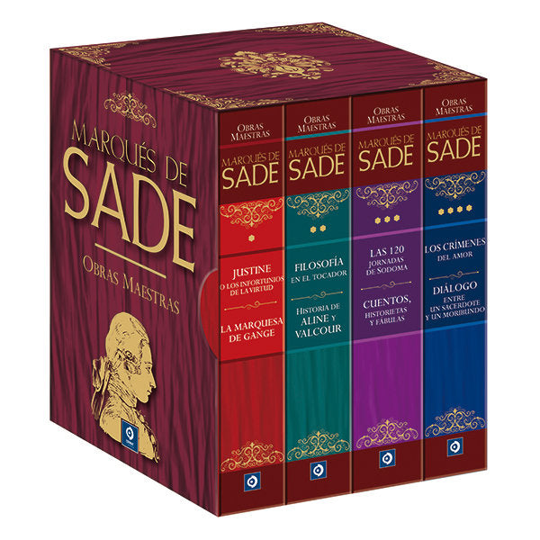 ESTUCHE MARQUES DE SADE OBRAS MAESTRAS 4 VOLUMENES