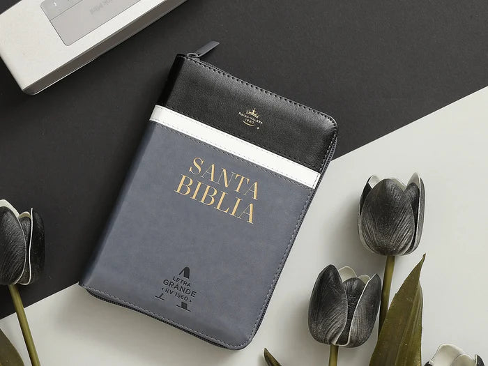 Biblia RVR60 045cz PJR 10 pts Tricolor negro/blanco/gris Tamaño Portátil